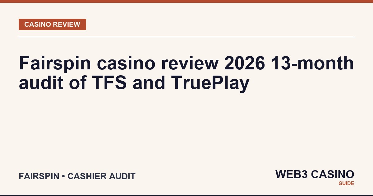 Fairspin casino review 2026 verdict