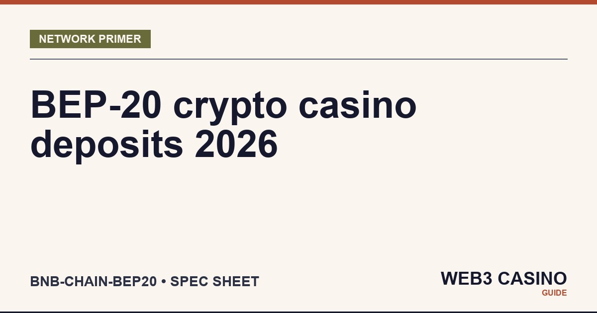BEP-20 BNB Chain crypto casino: 3-second blocks, sub-30-cent fees, USDT and BFG token integration.