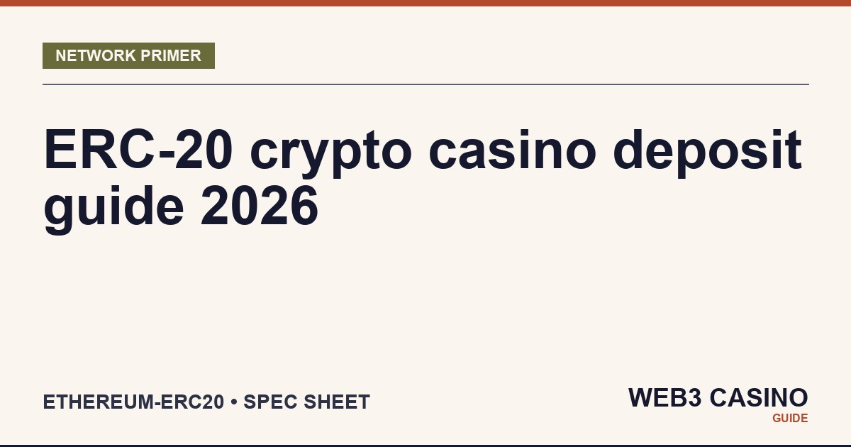 Ethereum ERC-20 crypto casino: 12-second blocks, gas-fee market dynamics, USDT/USDC/DAI deposit flow.