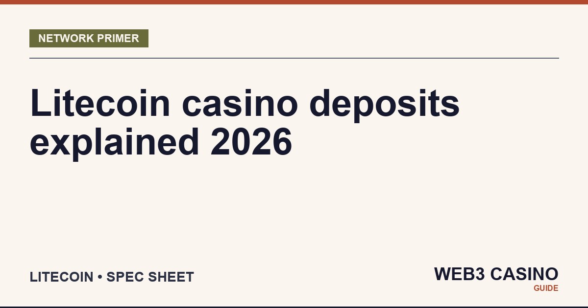 Litecoin crypto casino: 2.5-minute block time, sub-five-cent fees, MWEB privacy layer, scrypt PoW.