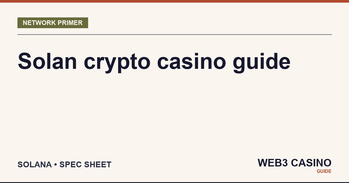 Solana crypto casino: 400-millisecond blocks, sub-cent fees, SPL tokens, BC.Game BC token integration.
