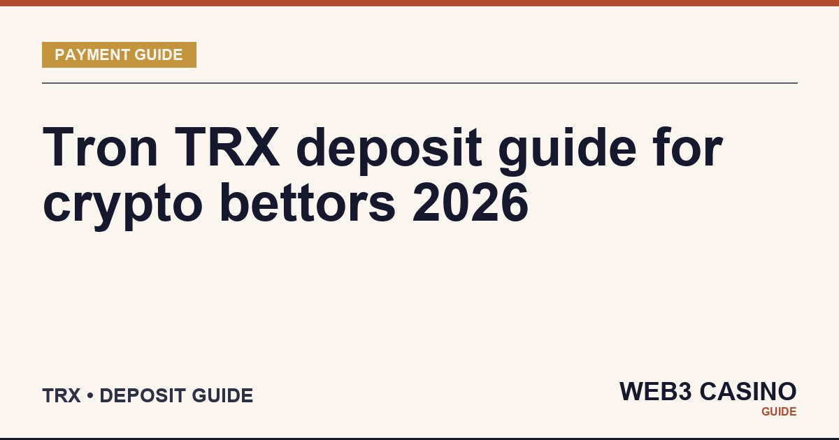 TRX deposits crypto casino: 3-second blocks, energy/bandwidth, T-prefix address, Tron wallet.